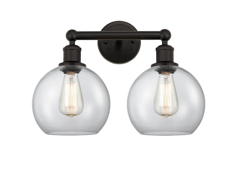 Innovations 616-2W-OB-G122-8 Two Light Bath Vanity, Oil Rubbed Bronze