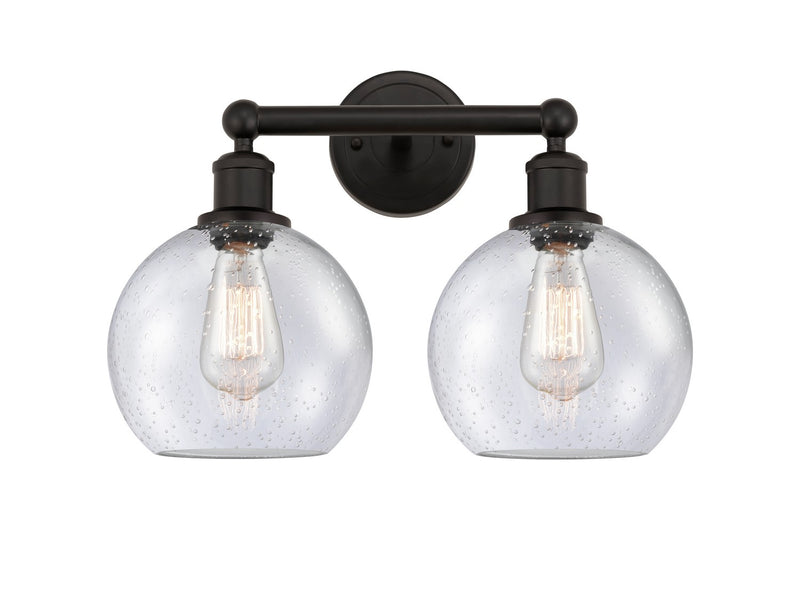 Innovations 616-2W-OB-G124-8 Two Light Bath Vanity, Oil Rubbed Bronze