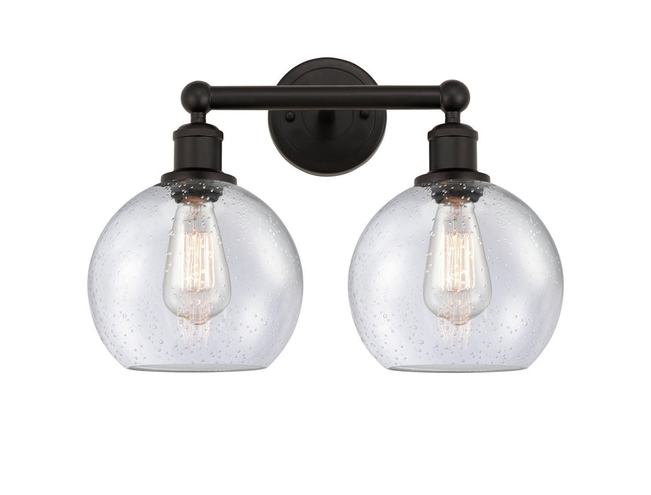 Innovations 616-2W-OB-G124-8 Two Light Bath Vanity, Oil Rubbed Bronze