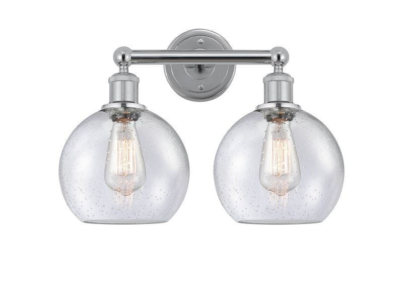Innovations 616-2W-PC-G124-8 Two Light Bath Vanity, Polished Chrome