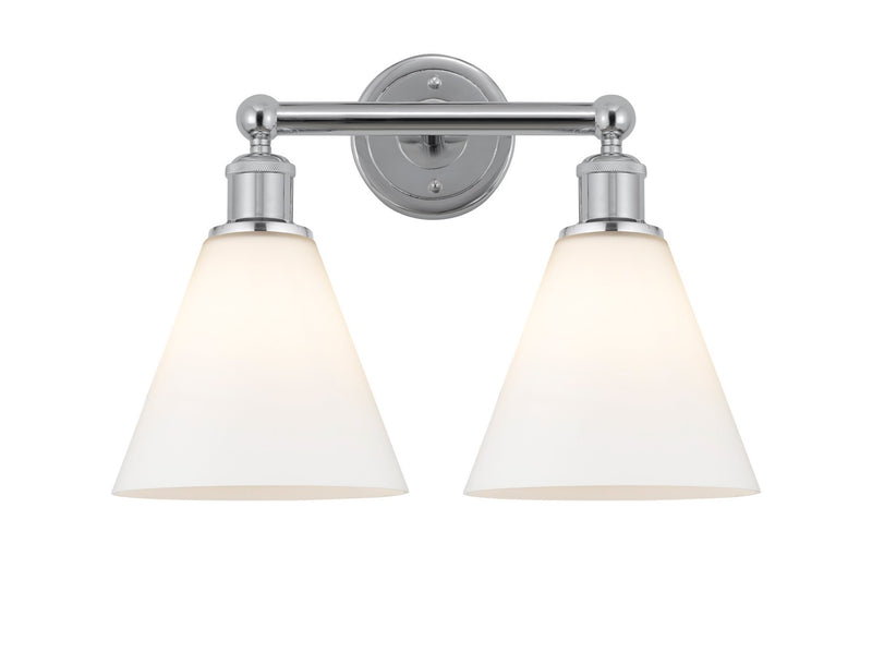 Innovations 616-2W-PC-GBC-81 Two Light Bath Vanity, Polished Chrome