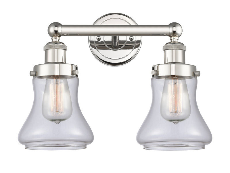Innovations 616-2W-PN-G192 Two Light Bath Vanity, Polished Nickel