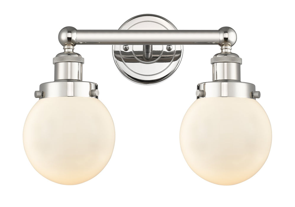 Innovations 616-2W-PN-G201-6 Two Light Bath Vanity, Polished Nickel