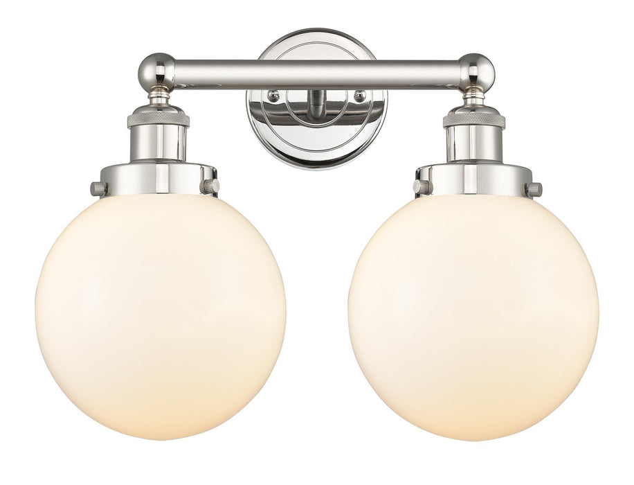 Innovations 616-2W-PN-G201-8 Two Light Bath Vanity, Polished Nickel
