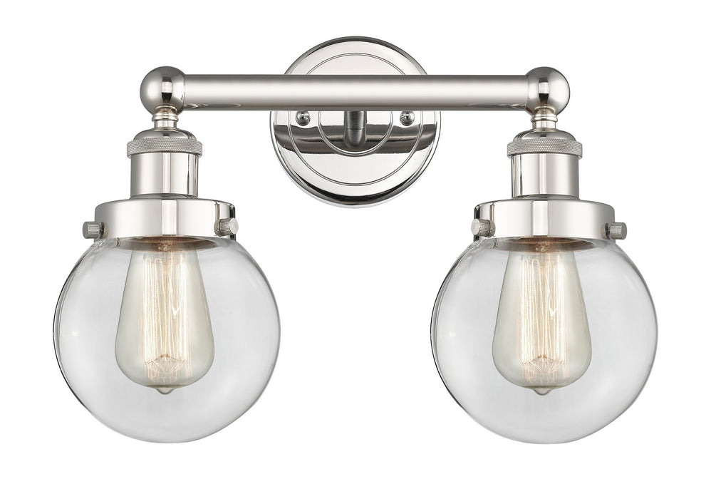 Innovations 616-2W-PN-G202-6 Two Light Bath Vanity, Polished Nickel