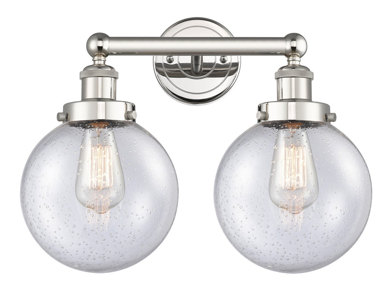 Innovations 616-2W-PN-G204-8 Two Light Bath Vanity, Polished Nickel