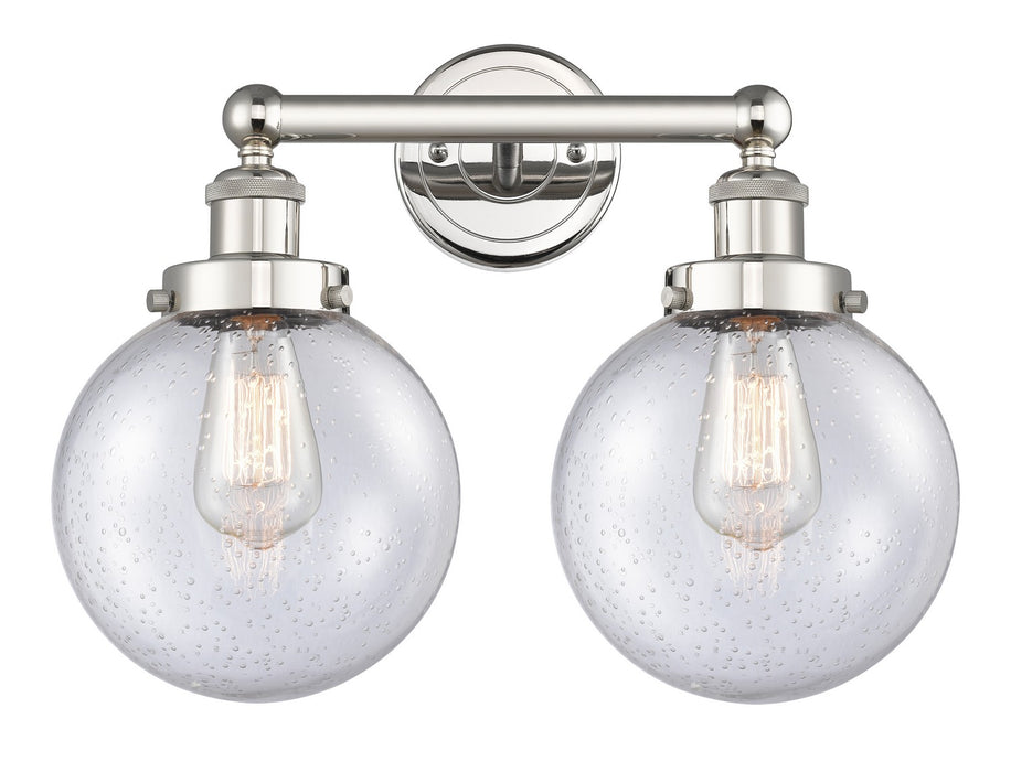 Innovations 616-2W-PN-G204-8 Two Light Bath Vanity, Polished Nickel