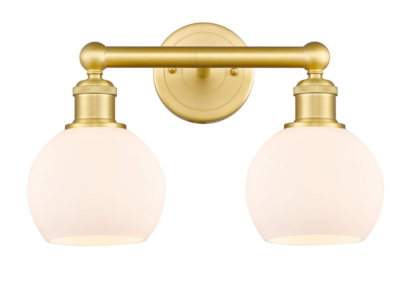 Innovations 616-2W-SG-G121-6 Two Light Bath Vanity, Satin Gold