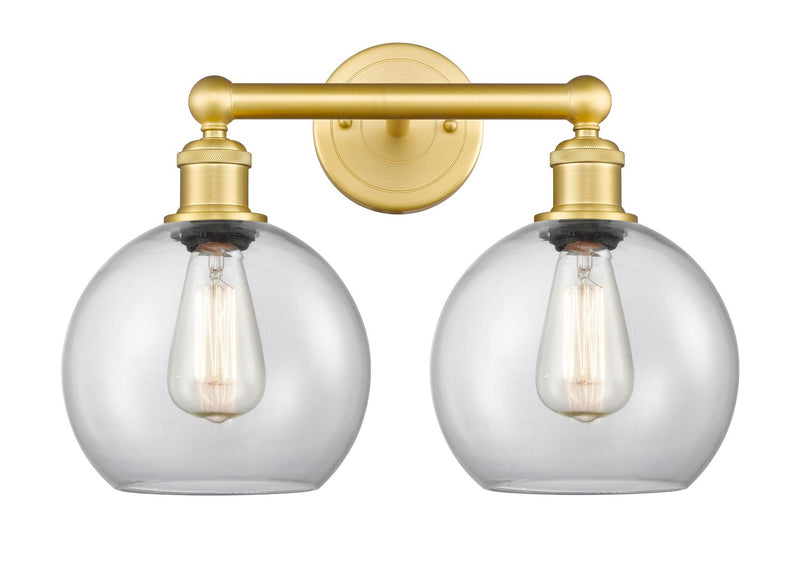 Innovations 616-2W-SG-G122-8 Two Light Bath Vanity, Satin Gold