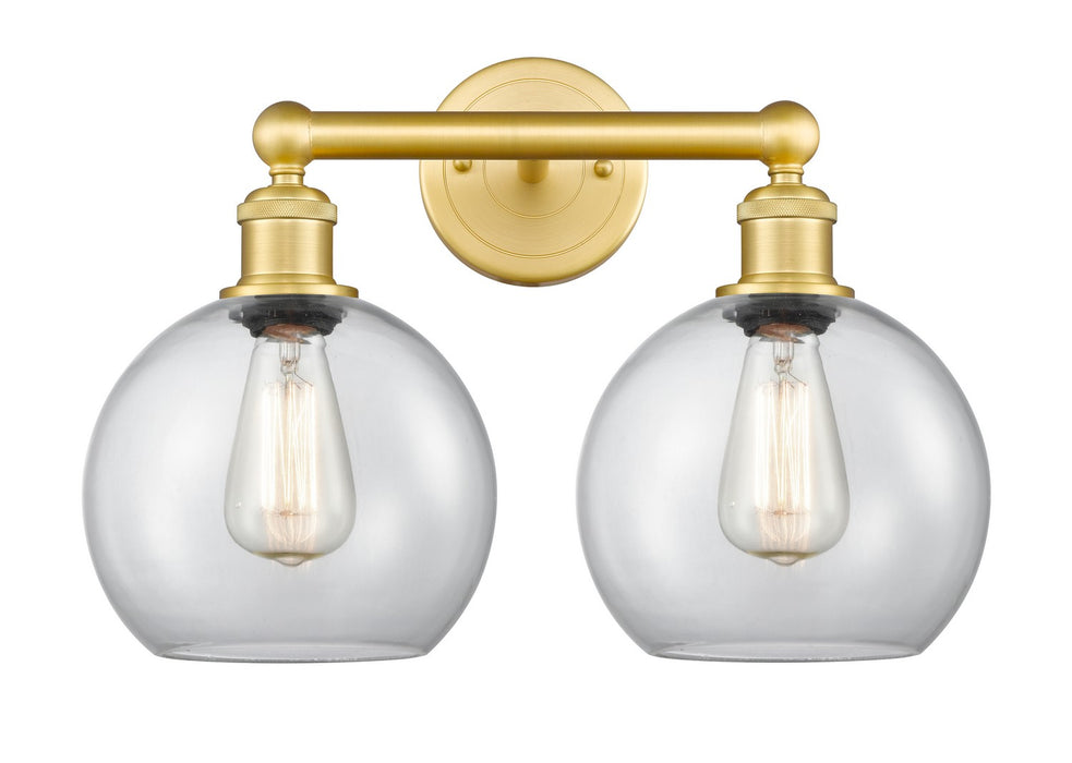Innovations 616-2W-SG-G122-8 Two Light Bath Vanity, Satin Gold