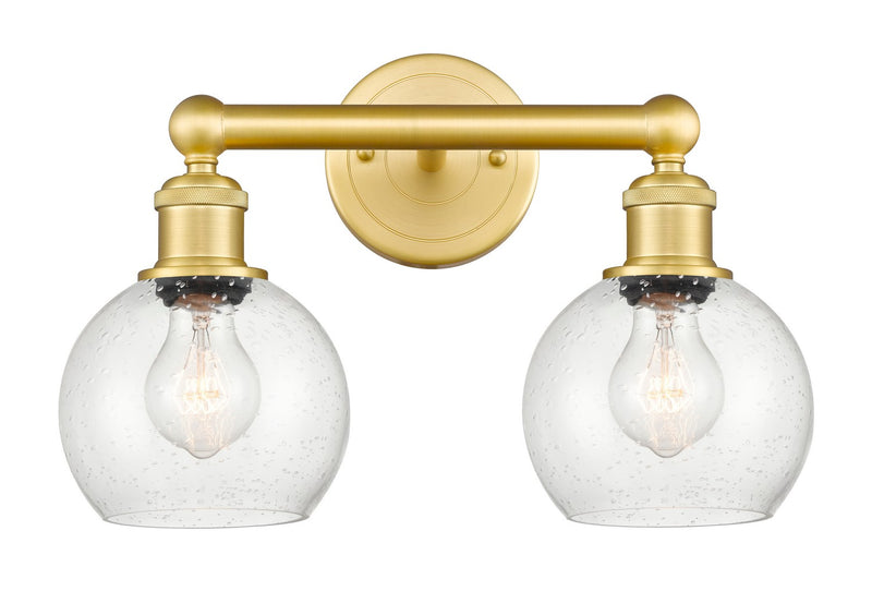 Innovations 616-2W-SG-G124-6 Two Light Bath Vanity, Satin Gold