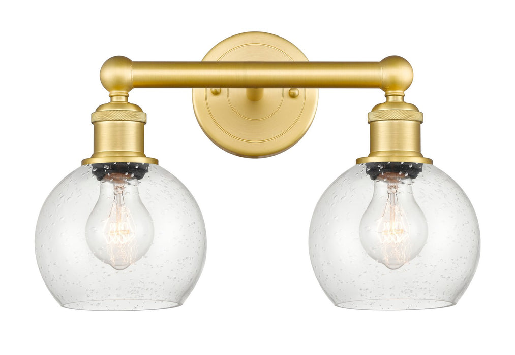 Innovations 616-2W-SG-G124-6 Two Light Bath Vanity, Satin Gold