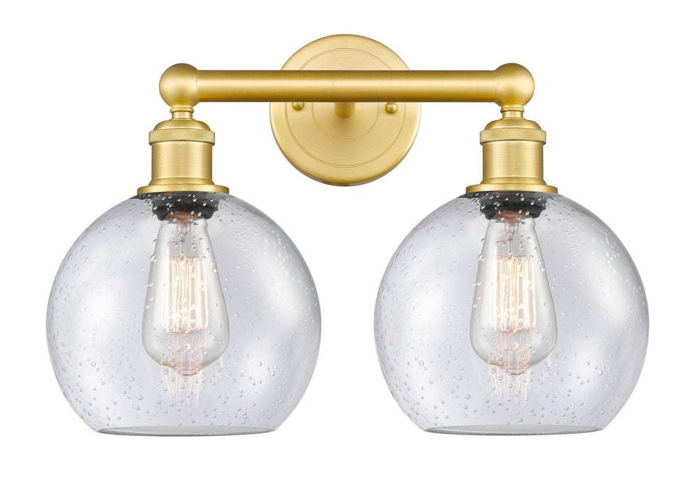 Innovations 616-2W-SG-G124-8 Two Light Bath Vanity, Satin Gold