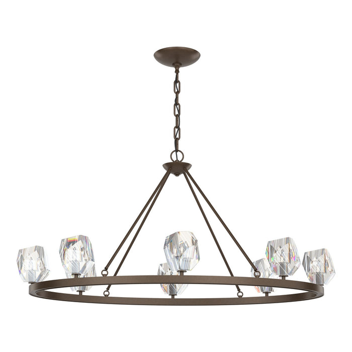 Hubbardton Forge 105021-SKT-05-CR Eight Light Chandelier, Bronze