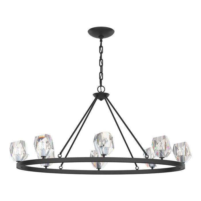 Hubbardton Forge 105021-SKT-10-CR Eight Light Chandelier, Black