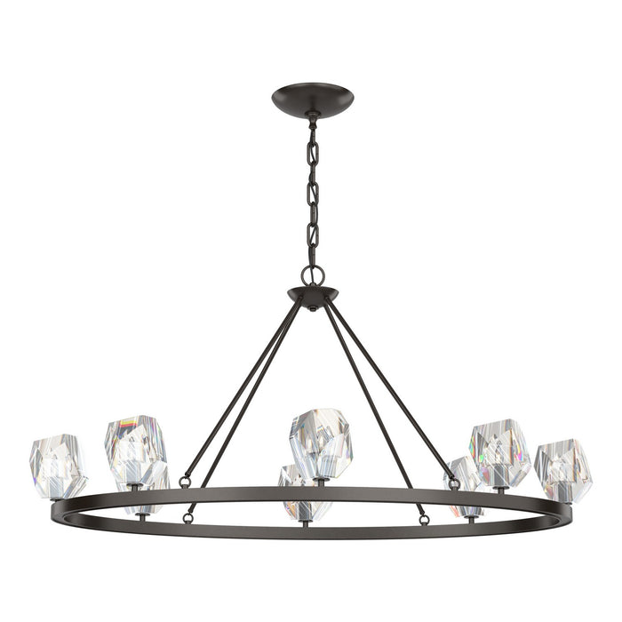 Hubbardton Forge 105021-SKT-14-CR Eight Light Chandelier, Oil Rubbed Bronze