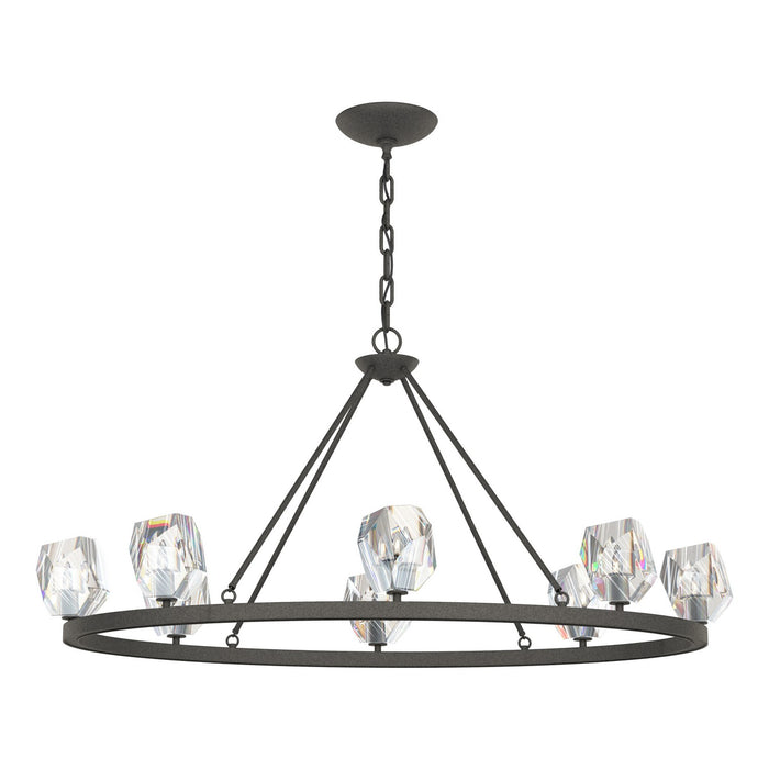Hubbardton Forge 105021-SKT-20-CR Eight Light Chandelier, Natural Iron