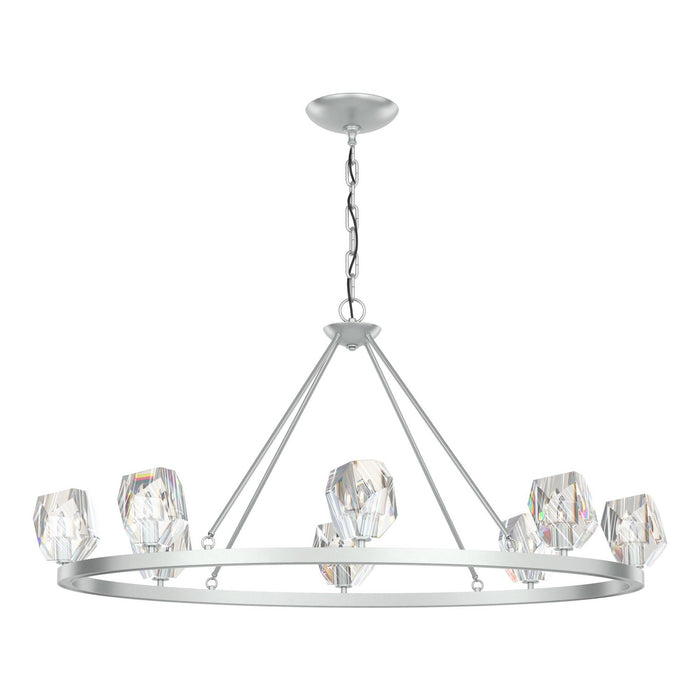 Hubbardton Forge 105021-SKT-82-CR Eight Light Chandelier, Vintage Platinum