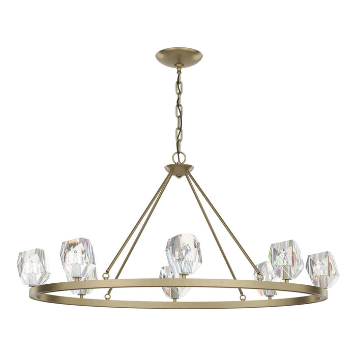 Hubbardton Forge 105021-SKT-84-CR Eight Light Chandelier, Soft Gold