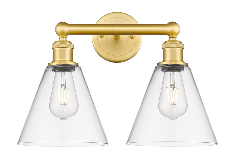 Innovations 616-2W-SG-GBC-82 Two Light Bath Vanity, Satin Gold