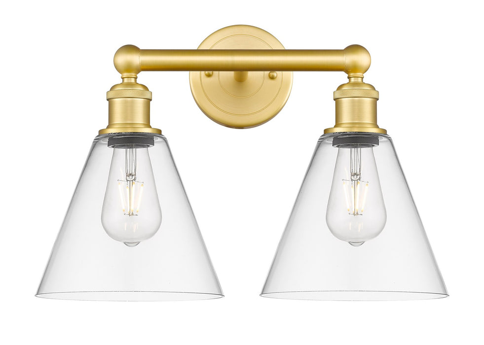 Innovations 616-2W-SG-GBC-82 Two Light Bath Vanity, Satin Gold