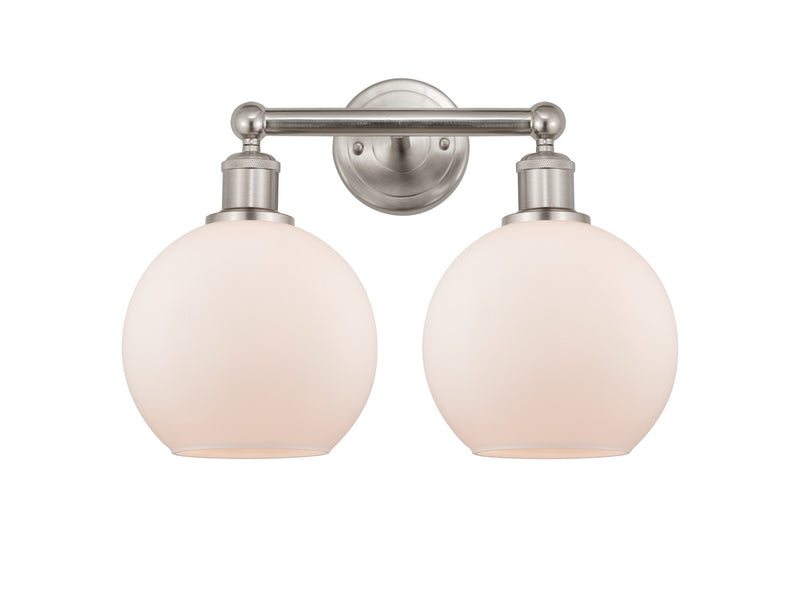 Innovations 616-2W-SN-G121-8 Two Light Bath Vanity, Satin Nickel