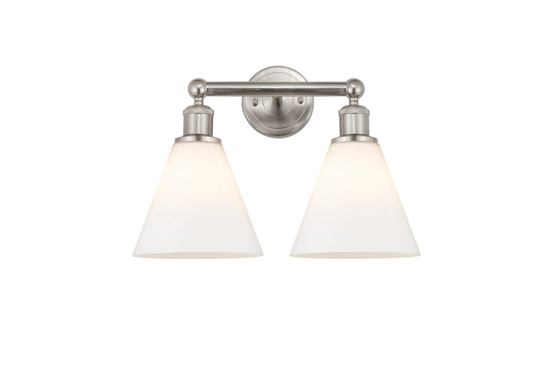 Innovations 616-2W-SN-GBC-81 Two Light Bath Vanity, Satin Nickel