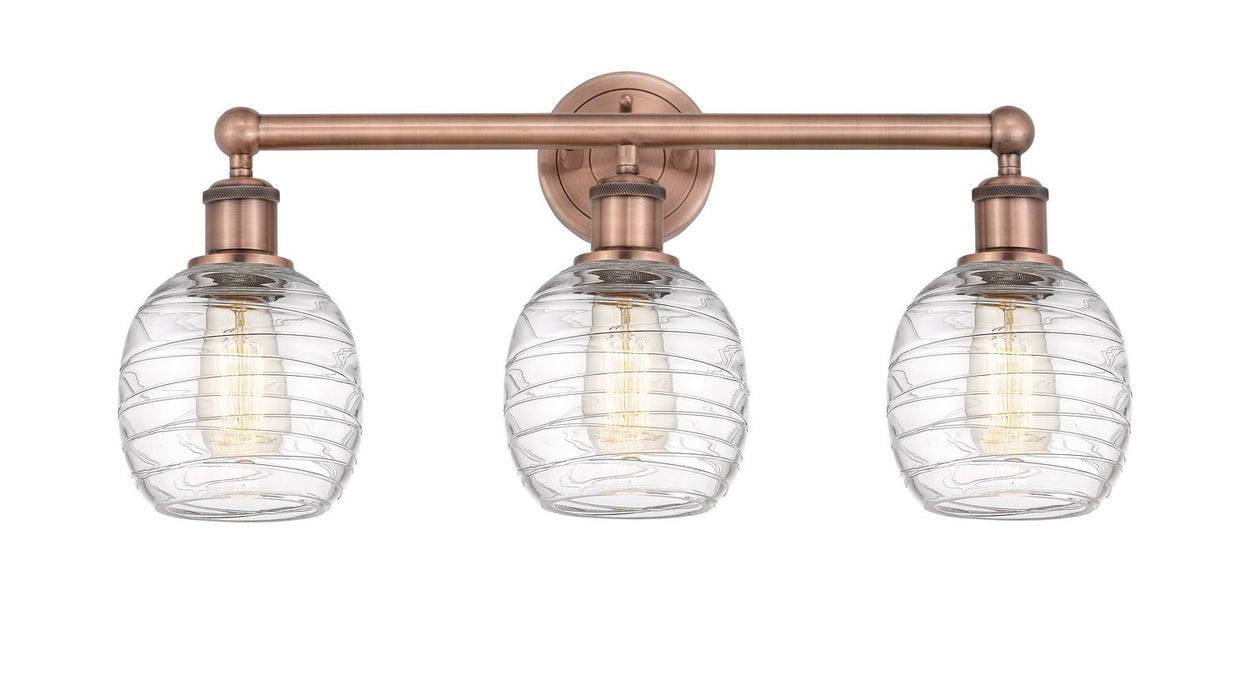 Innovations 616-3W-AC-G1013 Three Light Bath Vanity, Antique Copper