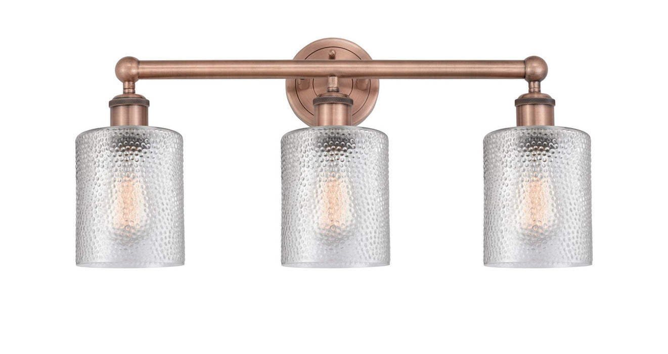 Innovations 616-3W-AC-G112 Three Light Bath Vanity, Antique Copper