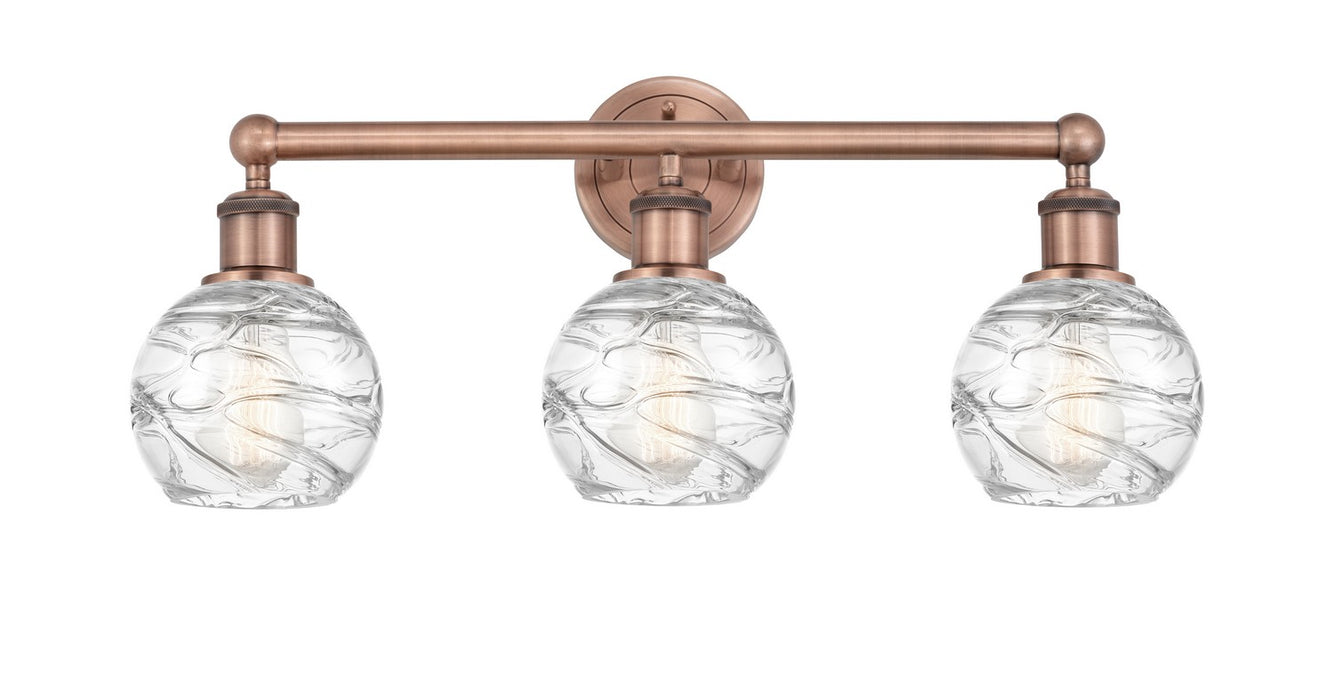 Innovations 616-3W-AC-G1213-6 Three Light Bath Vanity, Antique Copper