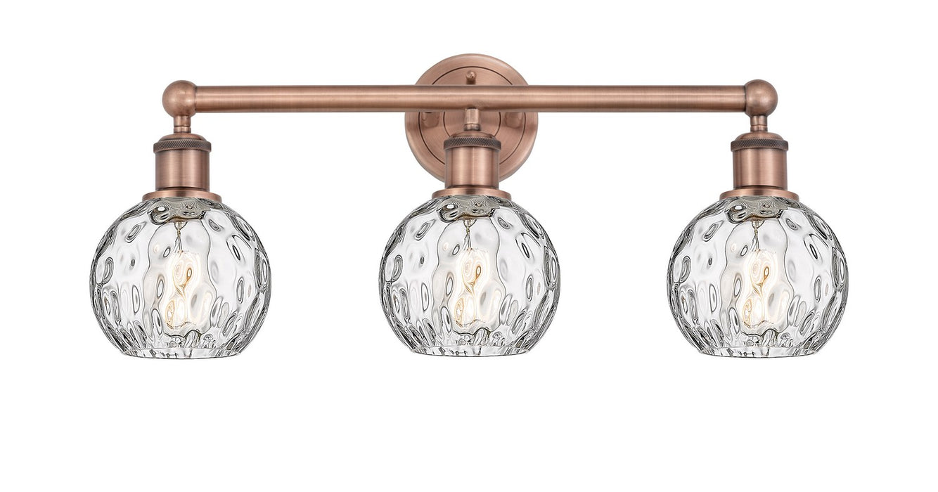 Innovations 616-3W-AC-G1215-6 Three Light Bath Vanity, Antique Copper