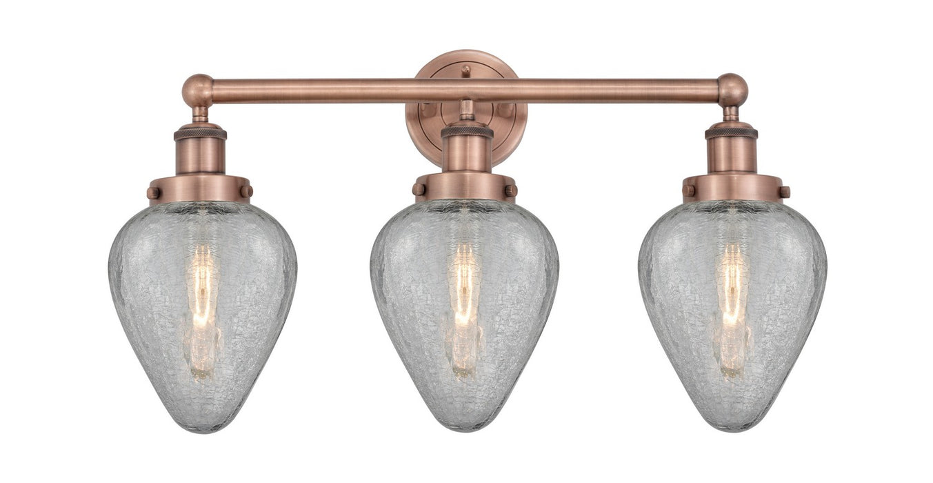 Innovations 616-3W-AC-G165 Three Light Bath Vanity, Antique Copper