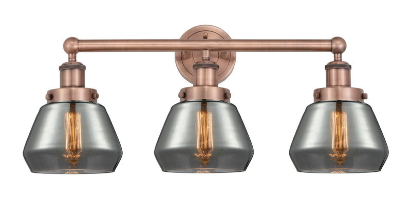 Innovations 616-3W-AC-G173 Three Light Bath Vanity, Antique Copper