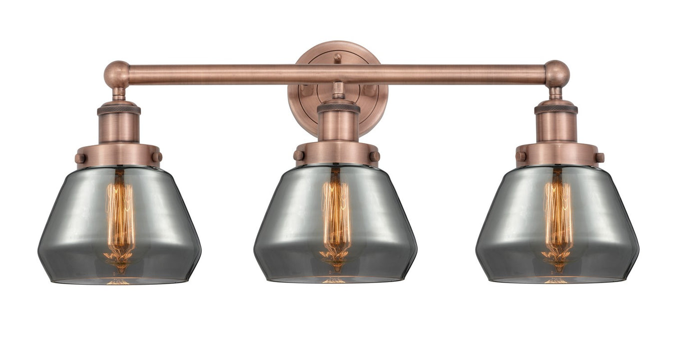 Innovations 616-3W-AC-G173 Three Light Bath Vanity, Antique Copper
