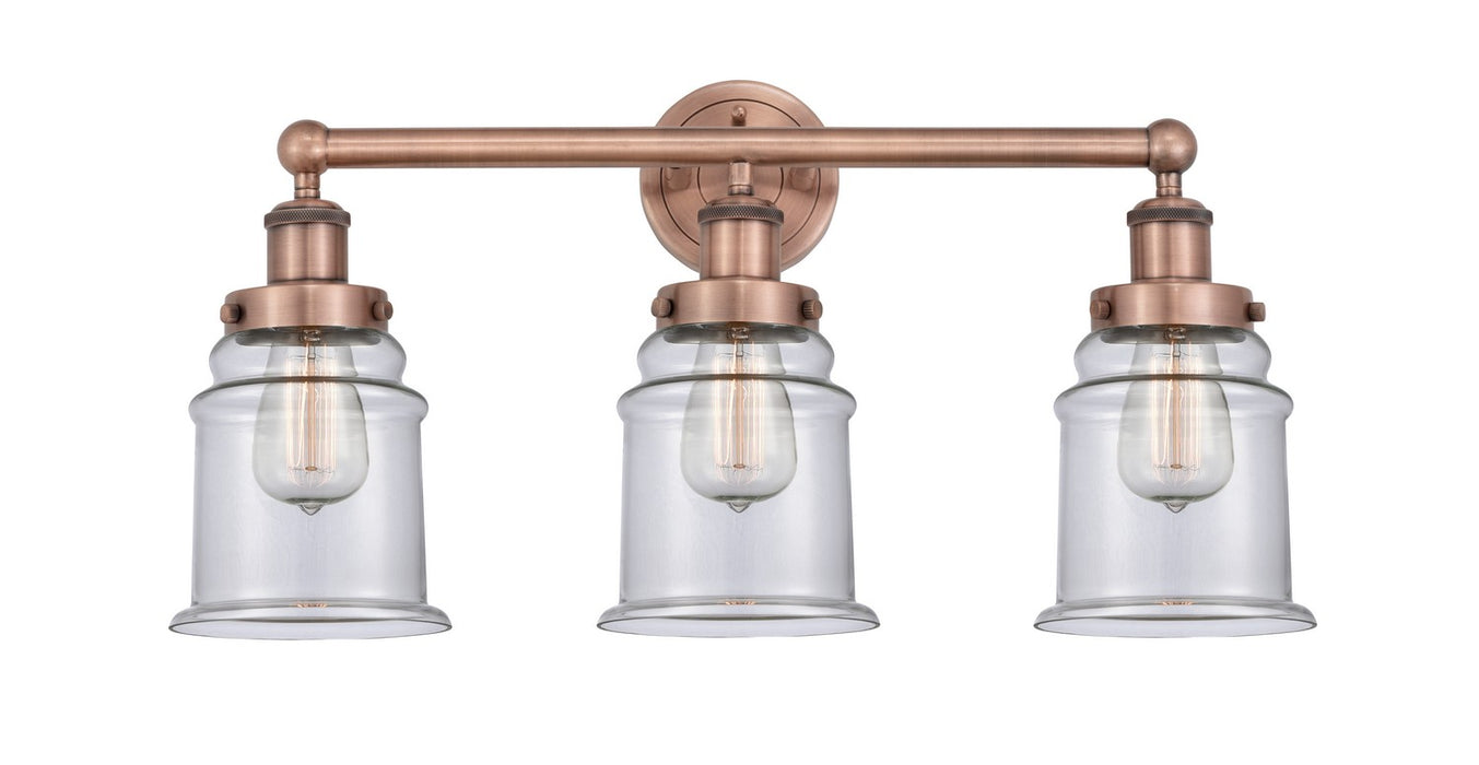 Innovations 616-3W-AC-G182 Three Light Bath Vanity, Antique Copper