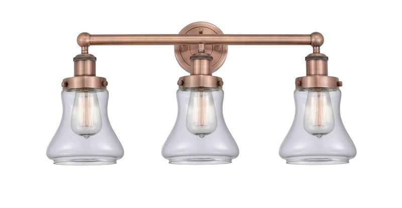 Innovations 616-3W-AC-G192 Three Light Bath Vanity, Antique Copper