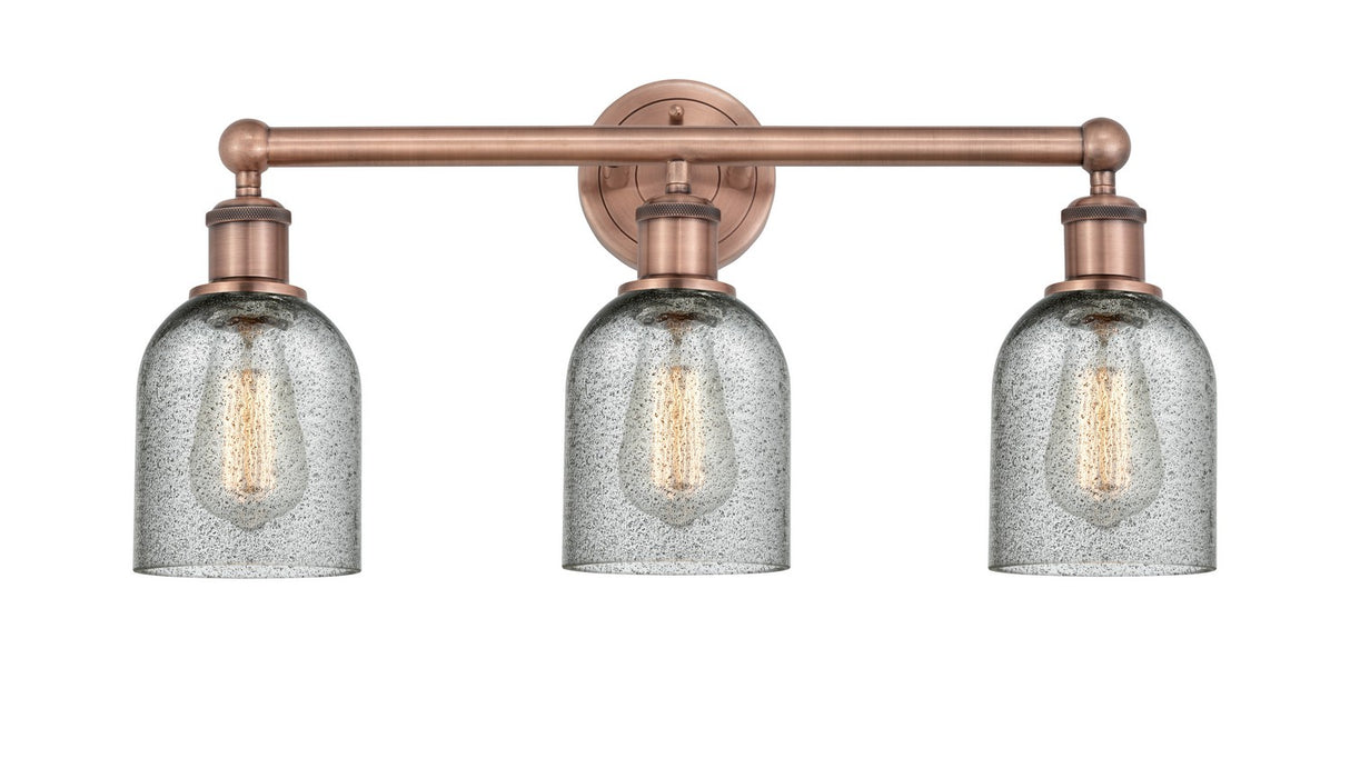 Innovations 616-3W-AC-G257 Three Light Bath Vanity, Antique Copper