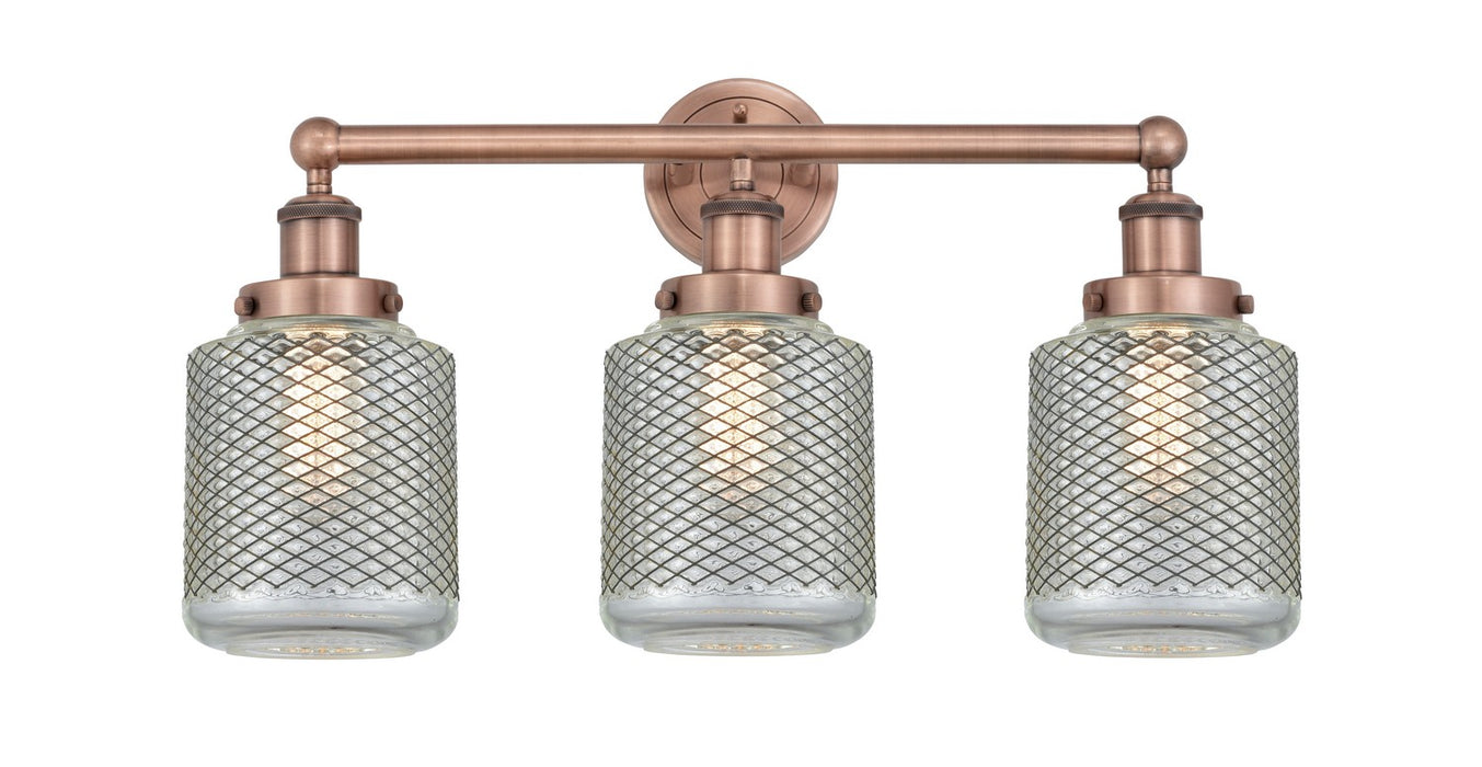 Innovations 616-3W-AC-G262 Three Light Bath Vanity, Antique Copper