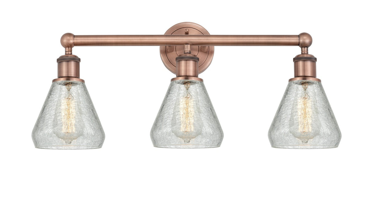 Innovations 616-3W-AC-G275 Three Light Bath Vanity, Antique Copper