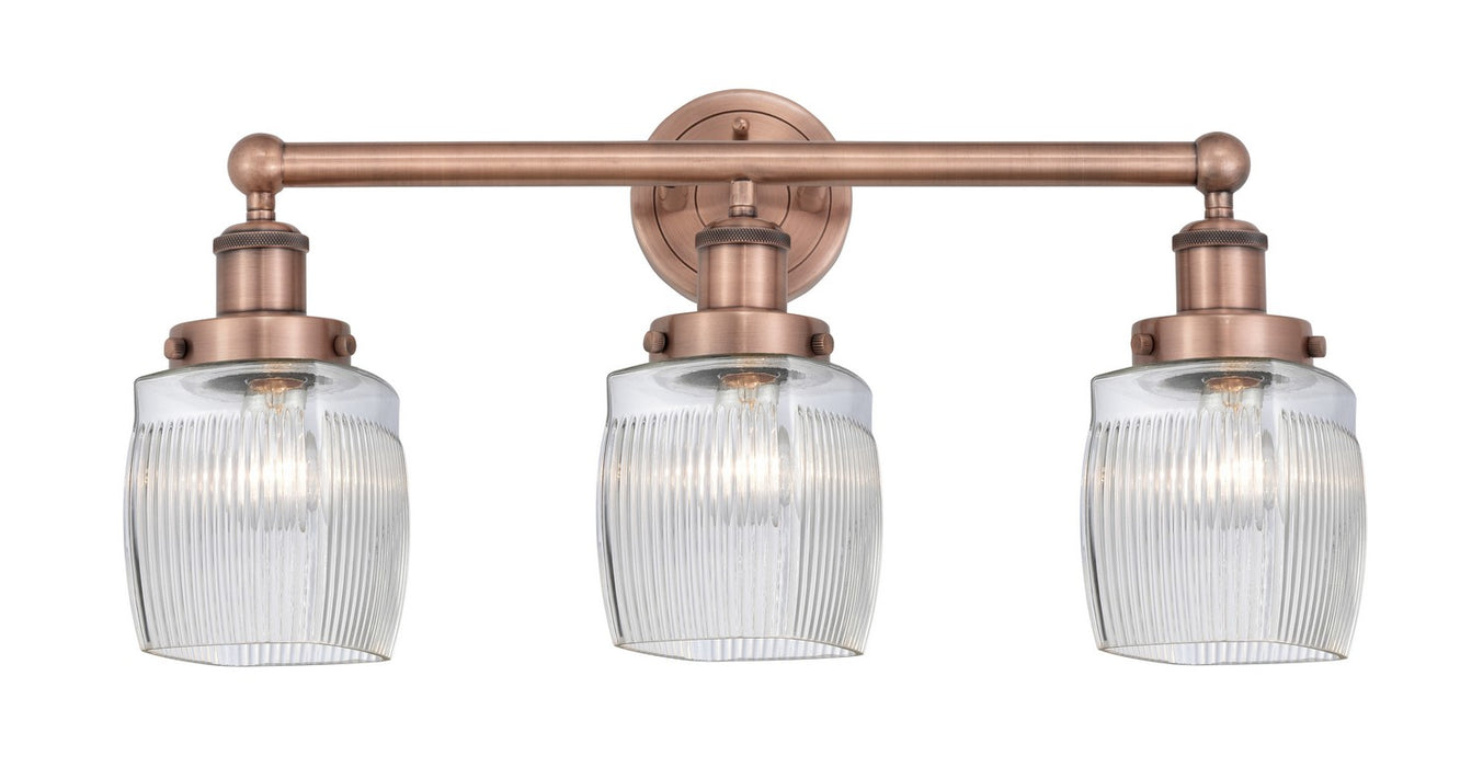 Innovations 616-3W-AC-G302 Three Light Bath Vanity, Antique Copper