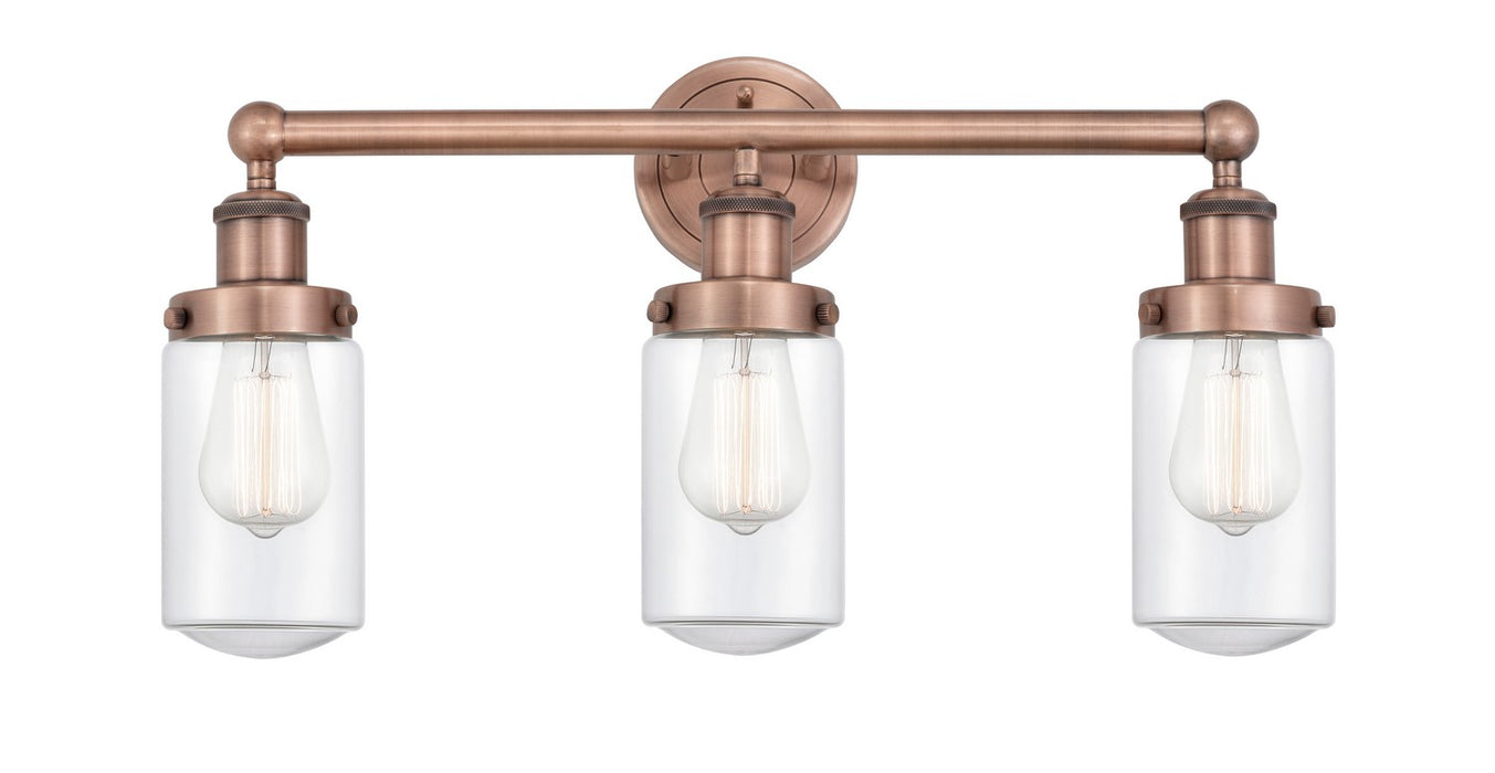 Innovations 616-3W-AC-G312 Three Light Bath Vanity, Antique Copper