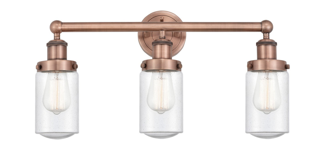 Innovations 616-3W-AC-G314 Three Light Bath Vanity, Antique Copper