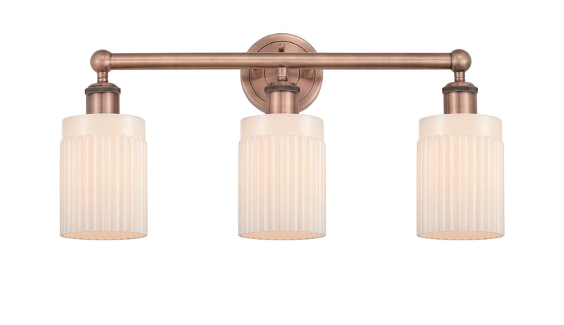 Innovations 616-3W-AC-G341 Three Light Bath Vanity, Antique Copper