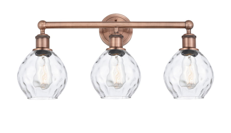 Innovations 616-3W-AC-G362 Three Light Bath Vanity, Antique Copper