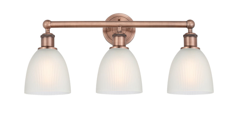Innovations 616-3W-AC-G381 Three Light Bath Vanity, Antique Copper