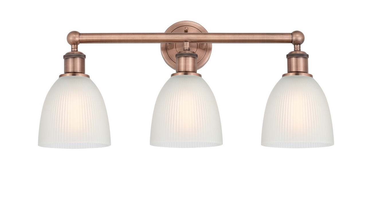 Innovations 616-3W-AC-G381 Three Light Bath Vanity, Antique Copper