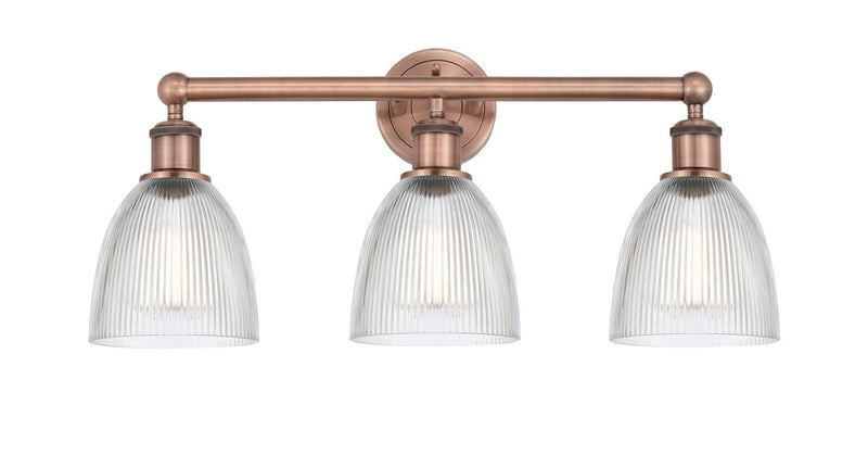Innovations 616-3W-AC-G382 Three Light Bath Vanity, Antique Copper