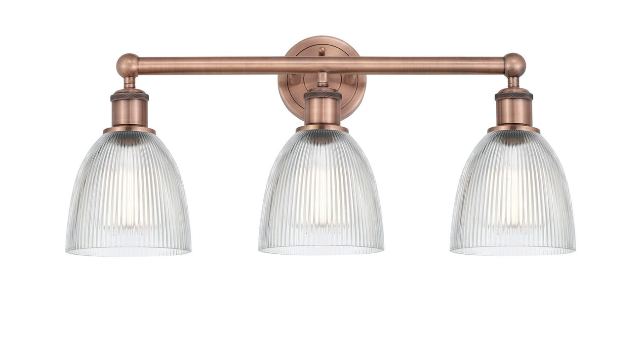 Innovations 616-3W-AC-G382 Three Light Bath Vanity, Antique Copper