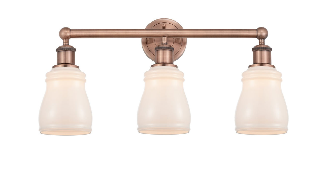 Innovations 616-3W-AC-G391 Three Light Bath Vanity, Antique Copper