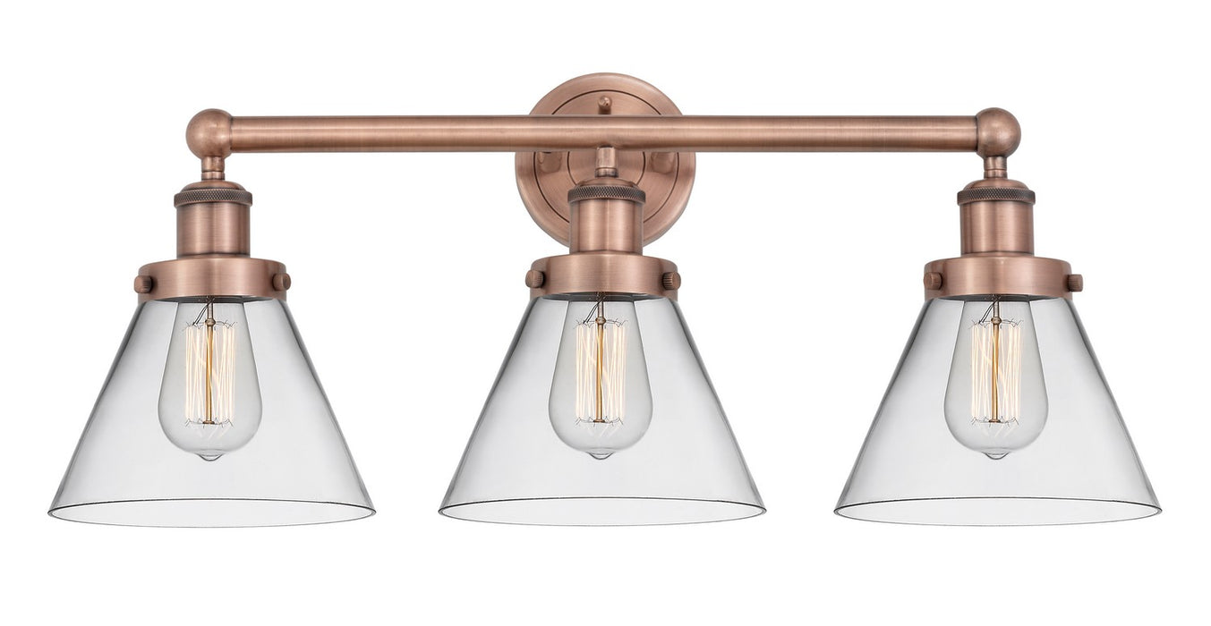Innovations 616-3W-AC-G42 Three Light Bath Vanity, Antique Copper